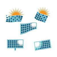 illustrazione di immagini del logo di energia solare vettore