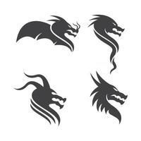 immagini del logo della testa del drago vettore