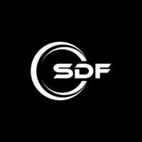 sdf logo disegno, ispirazione per un' unico identità. moderno eleganza e creativo design. filigrana il tuo successo con il Impressionante Questo logo. vettore