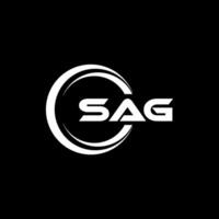 sag logo disegno, ispirazione per un' unico identità. moderno eleganza e creativo design. filigrana il tuo successo con il Impressionante Questo logo. vettore