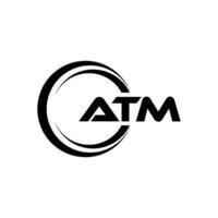 ATM logo disegno, ispirazione per un' unico identità. moderno eleganza e creativo design. filigrana il tuo successo con il Impressionante Questo logo. vettore