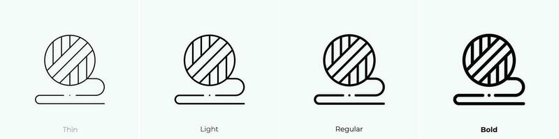 lana palla icona. sottile, luce, regolare e grassetto stile design isolato su bianca sfondo vettore