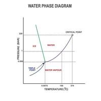 acqua fase diagramma vettore