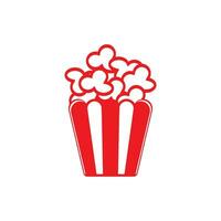 Popcorn icona vettore isolato, logo design illustrazione