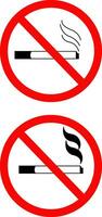 no fumo simbolo su bianca sfondo vettore icona o logo