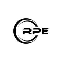 rpe logo disegno, ispirazione per un' unico identità. moderno eleganza e creativo design. filigrana il tuo successo con il Impressionante Questo logo. vettore