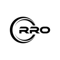 rro logo disegno, ispirazione per un' unico identità. moderno eleganza e creativo design. filigrana il tuo successo con il Impressionante Questo logo. vettore