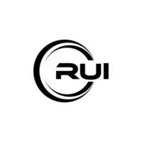 rui logo disegno, ispirazione per un' unico identità. moderno eleganza e creativo design. filigrana il tuo successo con il Impressionante Questo logo. vettore