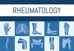 poster di ossa di reumatologia vettore