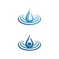 acqua e onda icona vettore logo design natura oceano e spiaggia oggetto