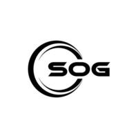 sog logo disegno, ispirazione per un' unico identità. moderno eleganza e creativo design. filigrana il tuo successo con il Impressionante Questo logo. vettore