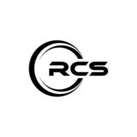 rcs logo disegno, ispirazione per un' unico identità. moderno eleganza e creativo design. filigrana il tuo successo con il Impressionante Questo logo. vettore