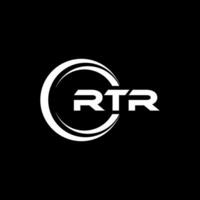 rtr logo disegno, ispirazione per un' unico identità. moderno eleganza e creativo design. filigrana il tuo successo con il Impressionante Questo logo. vettore