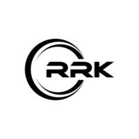 rrk logo disegno, ispirazione per un' unico identità. moderno eleganza e creativo design. filigrana il tuo successo con il Impressionante Questo logo. vettore