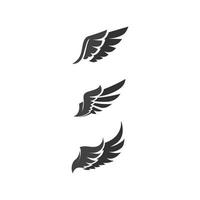 ali logo animale uccello aquila falco per affari e design ali animali vettore uccello veloce icona simbolo fly