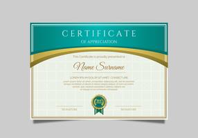 Modello di certificato vettore