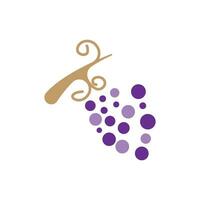 uva logo, giardino vettore, fresco viola frutta, vino marca disegno, semplice illustrazione modello vettore