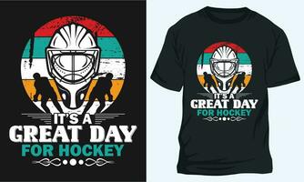 suo un' grande giorno per hockey, hockey maglietta design vettore