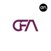 lettera cfa monogramma logo design vettore