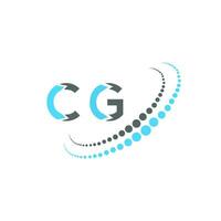 cg lettera logo creativo design. cg unico design. vettore