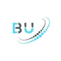 bu lettera logo creativo design. bu unico design. vettore