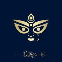 contento Durga puja illustrazioni, Durga viso, subh navratri, Dussehra vettore