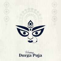 contento Durga puja illustrazioni, Durga viso, subh navratri, Dussehra vettore