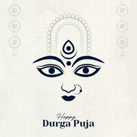 contento Durga puja illustrazioni, Durga viso, subh navratri, Dussehra vettore