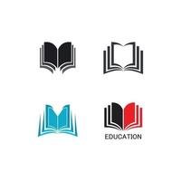 modello di logo del libro vettore