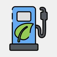 icona bio carburante. ecologia e ambiente elementi. icone nel pieno linea stile. bene per stampe, manifesti, logo, infografica, eccetera. vettore