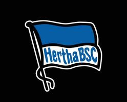 hertha Berlino club logo simbolo calcio bundesliga Germania astratto design vettore illustrazione con nero sfondo