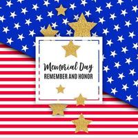 memorial day in usa background template illustrazione vettoriale