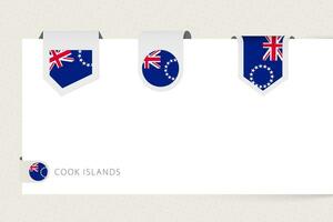 etichetta bandiera collezione di cucinare isole nel diverso forma. nastro bandiera modello di cucinare isole vettore