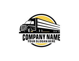 vettore di progettazione del logo del camion semi