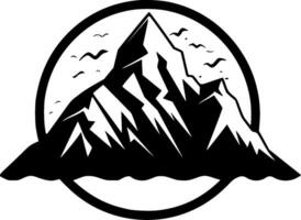 montagne - minimalista e piatto logo - vettore illustrazione