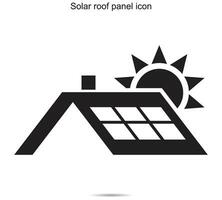 solare tetto pannello icona, vettore illustrazione.