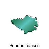 vettore carta geografica di sondershausen moderno schema, alto dettagliato vettore illustrazione vettore design modello, adatto per il tuo azienda