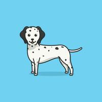 carino dalmata semplice cartone animato vettore illustrazione cane razze natura concetto icona isolato