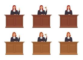 giudice donna disegno vettoriale illustrazione isolato su sfondo bianco