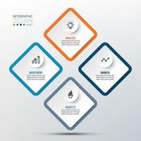 modello di business concetto infografica con opzione. vettore