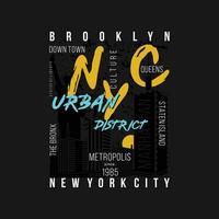 brooklyn grafico tipografia vettore, t camicia disegno, illustrazione, bene per casuale stile vettore