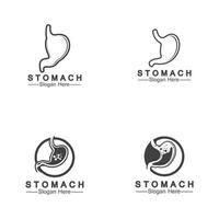 logo e simbolo della salute dello stomaco vettore