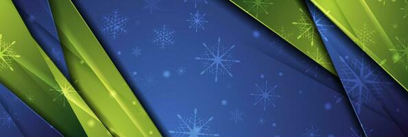 verde blu lucido Natale e nuovo anno sfondo vettore