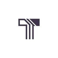 lettera t logo con moderno creativo design idea vettore