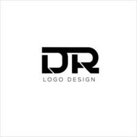 dr iniziale lettera logo design vettore