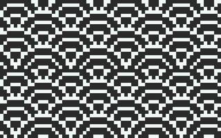 nero e bianca onda modello nel pixel arte stile vettore