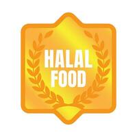 halal cibo certificato distintivo francobollo, autorizzato halal bevanda e cibo Prodotto etichetta, approvato halal cartello francobollo vettore