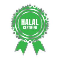 halal certificato distintivo design vettore, halal cibo Prodotto francobollo, autorizzato halal cibo e bevanda nastro francobollo etichetta vettore