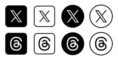 cinguettio e discussioni sociale media logo. cinguettio nuovo logo . nuovo cinguettio logo X 2023. discussioni icona. vettore