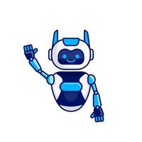 robot personaggio dire Ciao Ciao vettore illustrazione. carino robot cartone animato illustrazione design